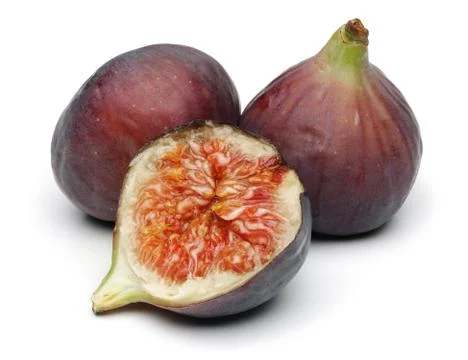 Fresh figs on white background Stock Photos