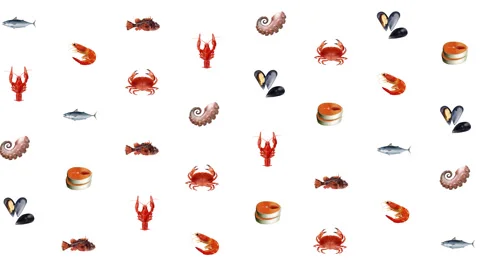 Fresh Fish 8K wiggle pattern loop background Stock Footage 156540556