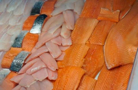 Fresh Fish on display Stock Photos