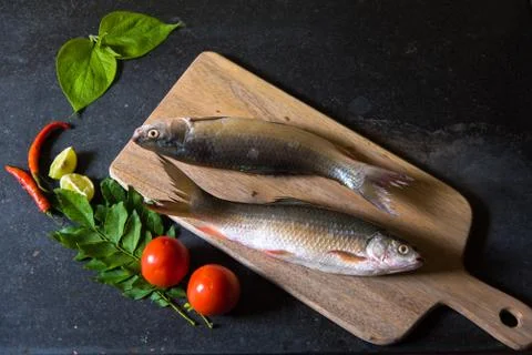 Fresh fish display Stock Photos