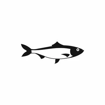 Fresh fish icon, simple style Stock Illustration