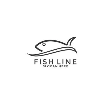 Fresh Fish Line icon vector, Fish logo template Stock Illustration