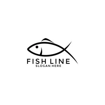 Fresh Fish Line icon vector, Fish logo template Stock Illustration