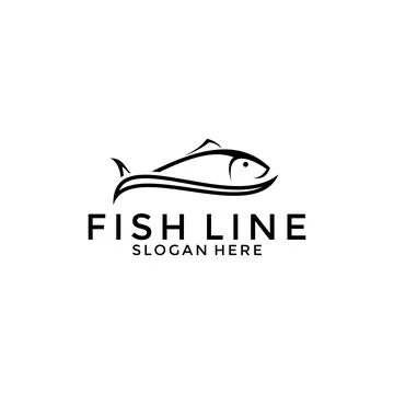 Fresh Fish Line icon vector, Fish logo template Stock Illustration