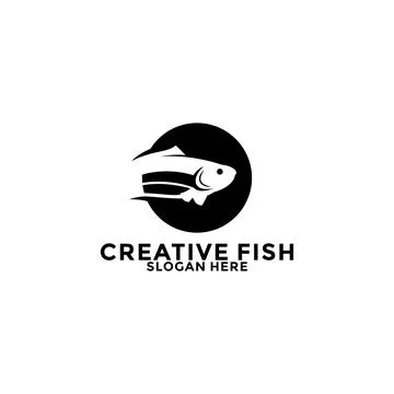 Fresh Fish Line icon vector, Fish logo template Stock Illustration