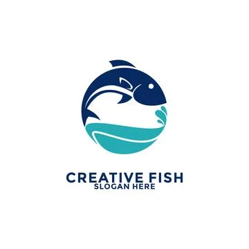 Fresh Fish Line icon vector, Fish logo template Stock Illustration