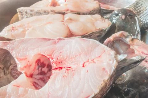 Fresh fish meat Stock Photos