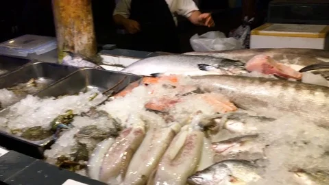 Fresh Fish at the Restaurant in Koh Phi Phi Island Stock Footage 92421998
