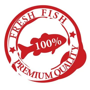 Fresh fish rubber stamp Stock Illustration