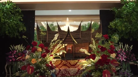 Fresh Flower Arrangement for Elegant Wedding Decoration Stock Footage 341107724