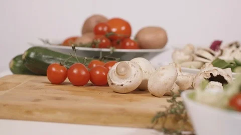 Fresh Food on a Desk Stock Footage 126831433