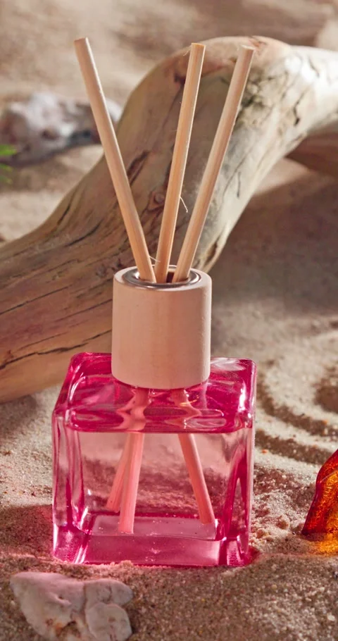 Fresh fragrance diffuser smelling of summer and holidays. Stock Footage 347556405