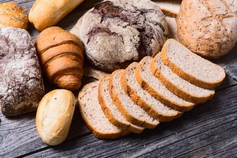 Fresh fragrant bread Stock Photos