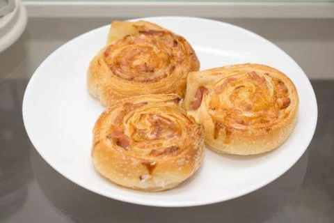 Fresh fragrant rolls Stock Photos
