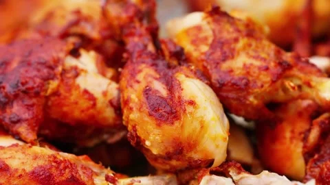 Fresh Fried Chicken Hot Crispy Golden Fried Food Stock-Footage 342583491