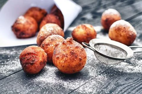 Fresh fried donuts Stock Photos