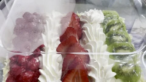 Fresh Fruit Cake Video stock 241377939