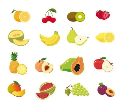 FRESH FRUIT COLLECTION Stock Illustration