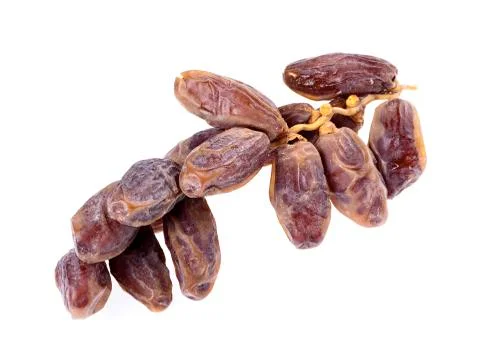 Fresh fruit dates on a  isolated  white background Stock Photos