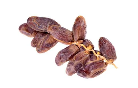 Fresh fruit dates on a  isolated  white background Stock Photos