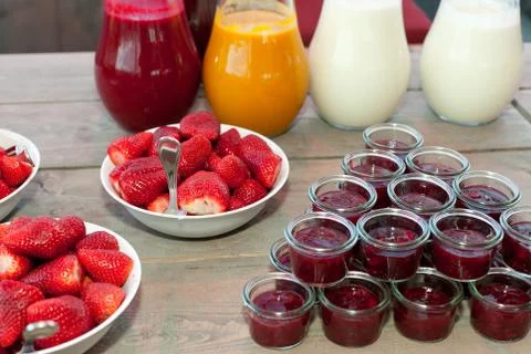 Fresh fruit  dessert buffet Stock Photos