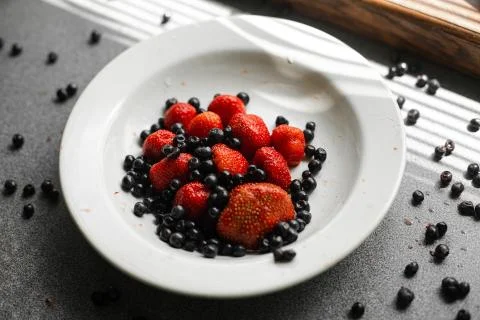 Fresh fruit on the dining table at home Fotos Stock