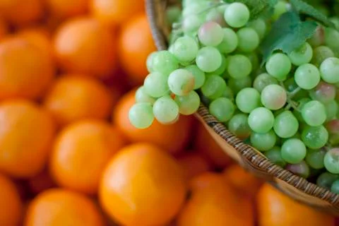 Fresh fruit, grapes Foto stock