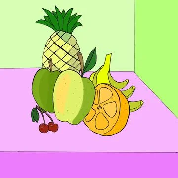 Fresh fruit Stock Illustration
