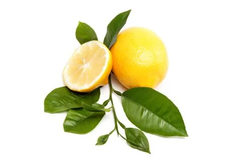 Fresh fruit. lemon, isolated on a white background. Stock Photos