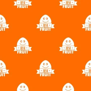 Fresh fruit pattern vector orange イラスト素材