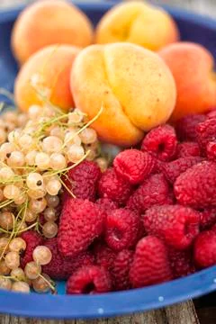 Fresh fruit on the plate Stock Photos