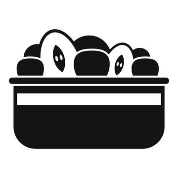 Fresh fruit salad icon simple vector. Healthy food Stock Illustration