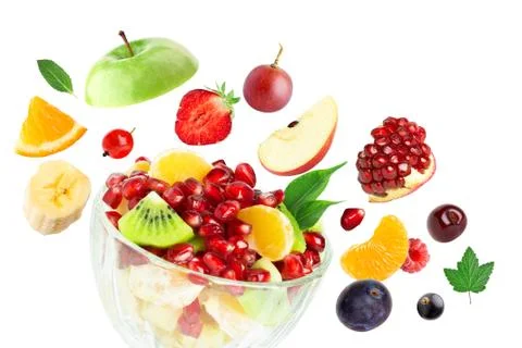 Fresh fruit salad Stock Photos