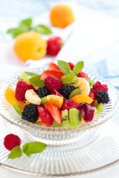 Fresh fruit salad. Stock Photos