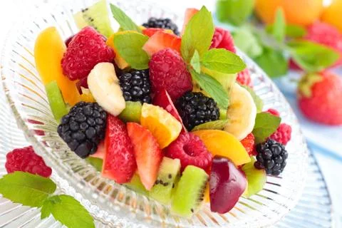 Fresh fruit salad. Stock Photos