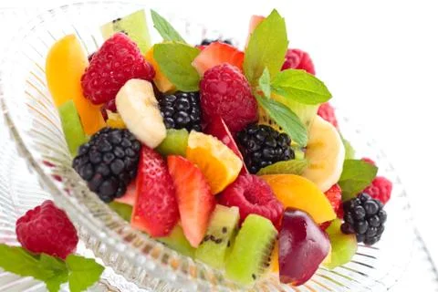 Fresh fruit salad. Stock Photos