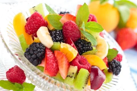 Fresh fruit salad. Stock Photos