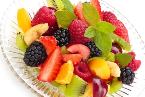 Fresh fruit salad. Stock Photos