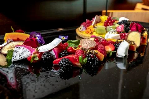 Fresh fruit salad. Stock Photos