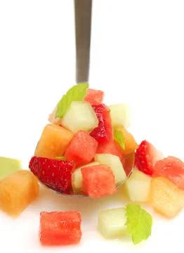 Fresh fruit salsa Stock Photos