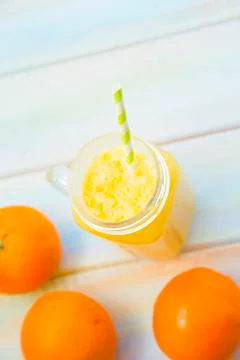 Fresh fruit smoothie Stock Photos