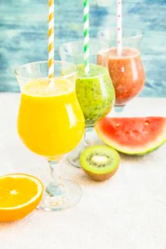 Fresh fruit smoothie Foto stock