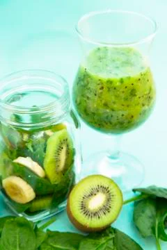 Fresh fruit smoothie Stock Photos
