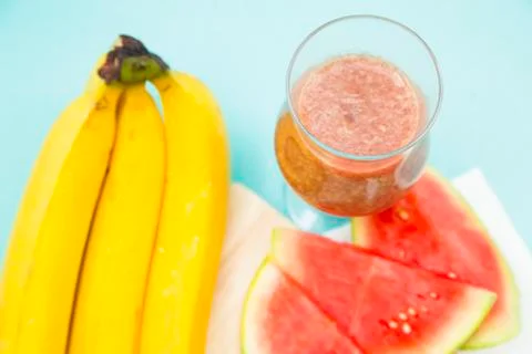 Fresh fruit smoothie Stock Photos