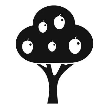 Fresh fruit tree icon simple vector. Garden harvest Stock Illustration