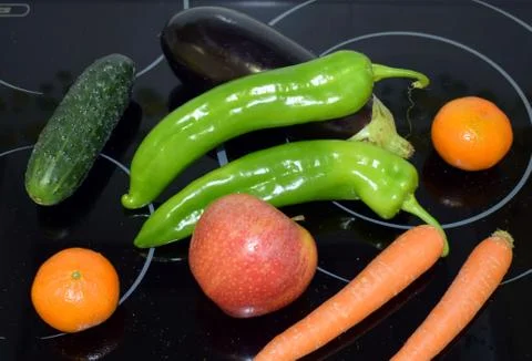 Fresh fruit vegetables Stock Photos