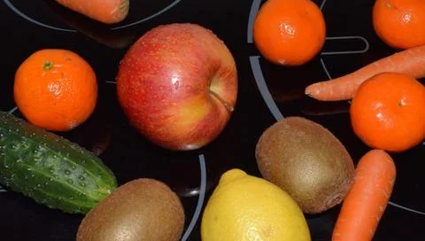 Fresh fruit vegetables Stock Photos