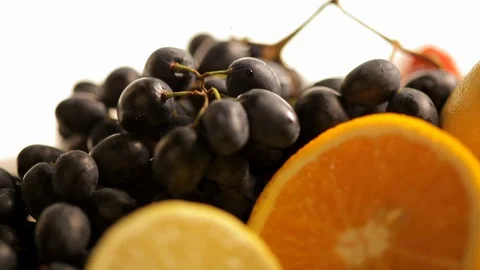 Fresh fruits on kitchen table Stock Footage 100933586
