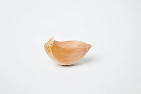 Fresh garlic isolated on a white background. Garlic is a species in the onion 스톡 사진