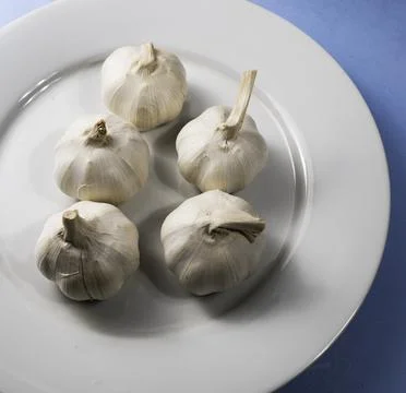 Fresh garlic on the table Фото